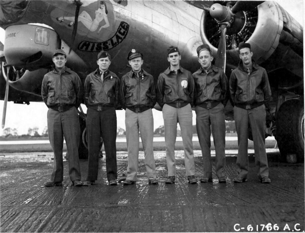 PETER F. CURETON, JR. CREW - 427th BS B-17G #42-102411 "Miss Lace" (16 July 1944) 